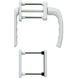 HOPPE Balkongarnitur NY 099KH/961N/U10/... Alu.F9016 63-73mm