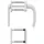 HOPPE Balkongarnitur NY 099KH/961N/U10/... Alu.F9016 63-73mm