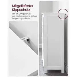 VASAGLE Badschrank LHC41W weiß 55,0 x 28,5 x 82,0 cm
