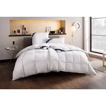 Haeussling Daunenbettdecke + Kopfkissen "Kristall Edition", weiß, B/L: 155cm x 220cm Anzahl Teile 1, B/L: 80cm x 80cm Anzahl Teile 1, Bezug: Baumwolle Füllung: Entendaune/-feder, normal, Bettdecken Bezug: 100% Baumwolle. Kopfkissen Bezug: 100% Baumwolle.