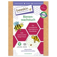beeskin Bienenwachstuch L zum Frischhalten und Aufbewahren von Lebensmitteln - Größe: L, 35x35 cm (Kids)