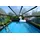 EXIT TOYS Black Leather Pool Set 540 x 250 x 100 cm inkl. Sandfilter, Abdeckung und Wärmepumpe