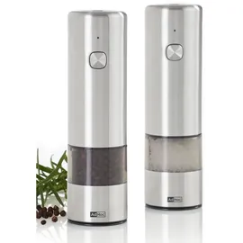 AdHoc i.Mill Pfeffermühle 17 cm Silber befüllt