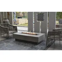 Gardenforma Gas Feuerstelle Hampton aus Faserbeton in Betonoptik, grau Betongrau