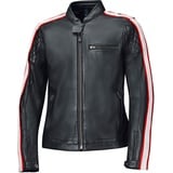 Held Brixham Damen Motorrad Lederjacke, schwarz-weiss-rot, Größe 42