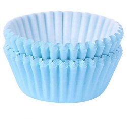 Miss Bakery’s House Muffinform Mini Muffinförmchen, (Hellblau 200-tlg), kleine Papierbackförmchen für Mini-Cupcakes und Minimuffins blau
