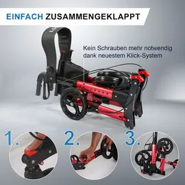 lösch reha Rollator TABAS Mobility Rot 1 St
