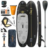 JUMMICO SUP Board Set Aufblasbar, Stand Up Paddling Board mit 2-in-1-Sup Paddel und Sitz. Geeignet zum Sitzen, Liegen. Standup Paddle Boards mit Kamerahalterung und Zubehörset, für Bequeme Nutzung.