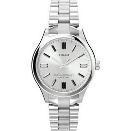 Timex Damen Analog Quarz Armbanduhr mit einem Edelstahlarmband Legacy