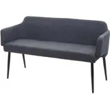 MCW Sitzbank MCW-L13, Esszimmerbank Bank Polsterbank Garderobenbank Rückenlehne Armlehne Stoff/Textil 133cm ~ anthrazit