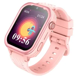 Garett Essa 4G BT 35,56 mm Kunststoffgehäuse rosa Sportarmband grau One Size