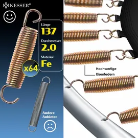Kesser Trampoline Komplettset 305 cm inkl. Sicherheitsnetz, Leiter und Randabdeckung blau