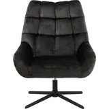 Actona Relaxsessel Paris Velours 73 x 88 x 82 cm graubraun drehbar
