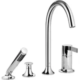 Dornbracht VAIA Wannen-Vierlochbatterie für Wannenrand- bzw. Fliesenrandmontage, Ausladung 220mm, 27632809-00, Chrom