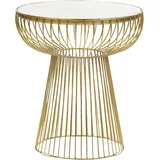 Beliani Beistelltisch weiß gold rund 42 cm