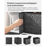 Songmics Aufbewahrungsbox 33cm 6er-Set schwarz meliert