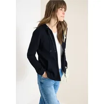 Cecil Langarm Jacke mit Kapuze und Taschen - Blau