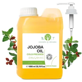 B.O.T cosmetic & wellness Jojobaöl Bio Rein Kaltgepresst Öl 1000 ml