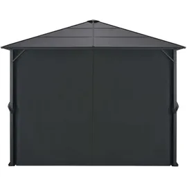 vidaXL Gartenpavillon 3 x 3 m inkl. 4 Seitenteile Schwarz