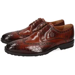 Melvin & Hamilton Budapester »Flynn 4 - vegetabil gegerbtes Leder«, Brogue, Anzugschuh, Schnürschuh mit Flügelkappe Melvin & Hamilton braun used 41