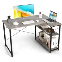Costway Eckschreibtisch, Grün, Holz, 88x75x120 cm, Arbeitszimmer, Schreibtische, Eckschreibtische