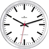 Dugena Wanduhr, Kunststoff Silber, 30,5 cm,