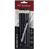 Tombow Mono-6PC-Zeichen Set, 6 Bleistifte und 1 Präzisionsradierer Zero MONO-6PC-SET