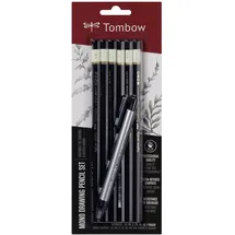 Tombow Mono-6PC-Zeichen Set, 6 Bleistifte und 1 Präzisionsradierer Zero MONO-6PC-SET