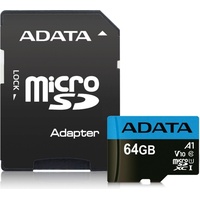 A-Data microSDXC Premier 64GB Class 10 UHS-I V10 + SD-Adapter