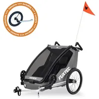 FUXTEC Fahrradkinderanhänger grau