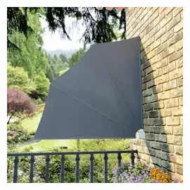 vidaXL Faltbarer Balkonfächer 140 x 140 cm grau
