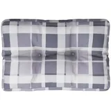 vidaXL Palettenkissen 60 x 40 x 12 cm grau kariert 1 St.