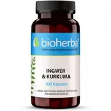 100 Kurkuma Kapseln mit Ingwer Hochdosiert Kapseln Ginger Curcumin Curcuma extrakt Mit Chrom für Stoffwechselunterstützung & Blutzuckerregulierung Antioxidative Wirkung, PZN 17192073 von BIOHERBA