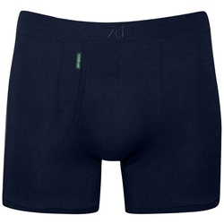 zd ZERO DEFECTS Herren Boxershorts - "Heracles", Soja-Garn, Eingriff, Unterhose, atmungsaktiv, einfarbig Dunkelblau S