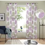 OTTO home Gardine Belem (1 St), Kräuselband, transparent, Voile, 1 bzw. 2 Schals, Vorhang, Fertiggardine, Kreise beige 140 cm x 175 cm