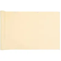 vidaXL Balkon-Sichtschutz 600 x 120 cm Creme PVC