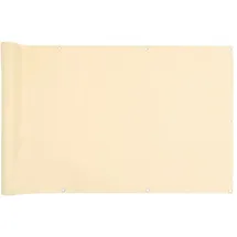 vidaXL Balkon-Sichtschutz 600 x 120 cm Creme PVC