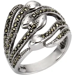 Zeeme Gemstones Ring 925/- Sterling Silber Markasit