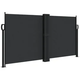 vidaXL Seitenmarkise Ausziehbar 120 x 600 cm Schwarz Polyester