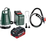 Metabo Metabo, TPF 18 LTX 2200 Akku Tauch- und Regenfasspumpe 18 V 2200 l/h + 1x LiHD Akku 5,5 Ah - ohne Ladegerät