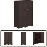 Vidaxl - Kunststoffschrank 79x43x125 cm Holzdesign Braun - Aufbewahrungsbox - Garderobenständer - Schuhregal - Wohnzimmermöbel - Küchenorganisation