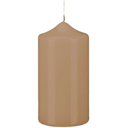 Kopschitz Kerzen 8 Stumpen Kerzen Spitzkopf Portobello Nougat 250 x Ø 60 mm