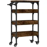 vidaXL Küchenwagen Räuchereiche 53x20x76 cm Holzwerkstoff