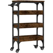vidaXL Küchenwagen Räuchereiche 53x20x76 cm Holzwerkstoff