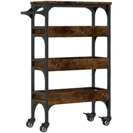 vidaXL Küchenwagen Räuchereiche 53x20x76 cm Holzwerkstoff