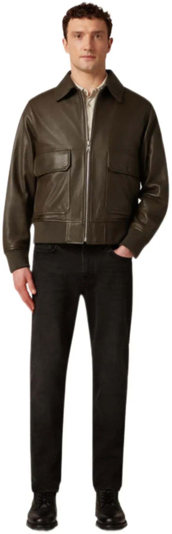Lederjacke Track Racer Braun L