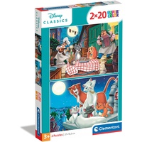 CLEMENTONI 24764 – 2 x 20 Teile & Disney Animals