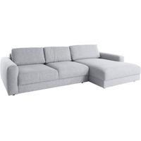 Ecksofa PLACES OF STYLE "Bloomfield" Sofas Gr. B/H/T: 303 cm x 84 cm x 176 cm, Struktur grob, mega-Recamiere rechts, XXL ohne Sitztiefenverstellung, grau (antarctica) Ecksofas