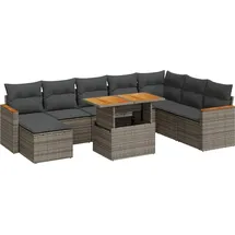 vidaXL Garten-Lounge-Set 9-tlg. grau