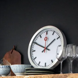 Nextime Wanduhr 35,0 cm 3999ST weiß